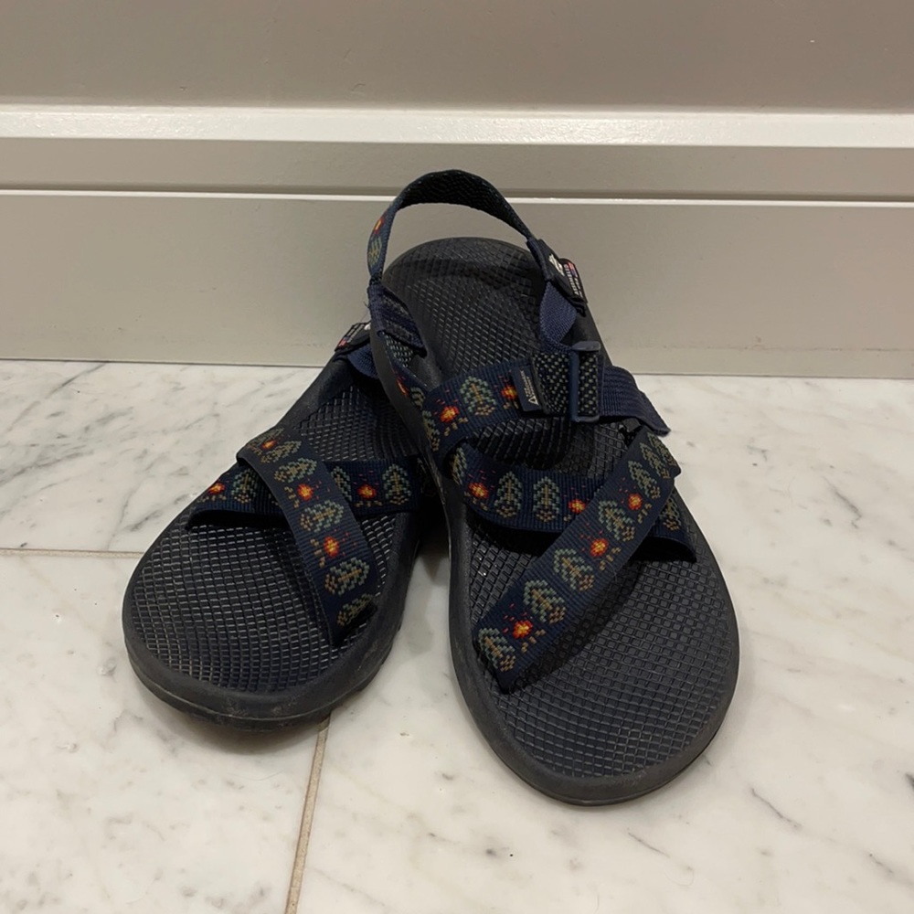 Navy Blue Smokey the bear Chacos